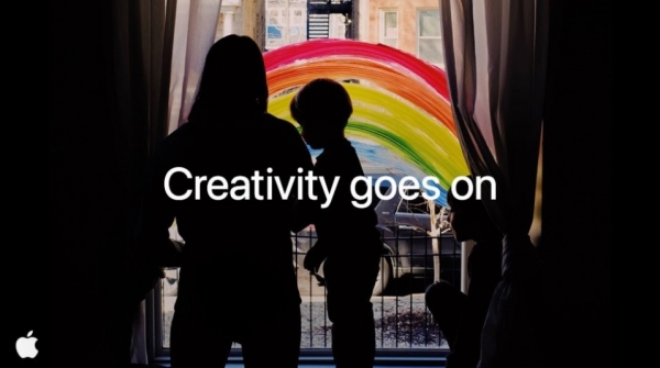 애플의 'Creativity goes on)' 광고. ⓒApple